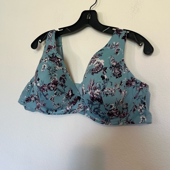Catherines Bra 48B Full Coverage Underwire Floral smoothing - Picture 2 of 5